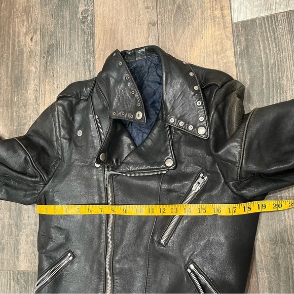 Vintage Black Leather Studded Motorcycle Jacket | Women’s M | Biker Punk Eclair - Picture 12 of 16